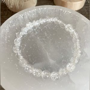 Clear quarts crystal bracelet